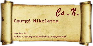 Csurgó Nikoletta névjegykártya